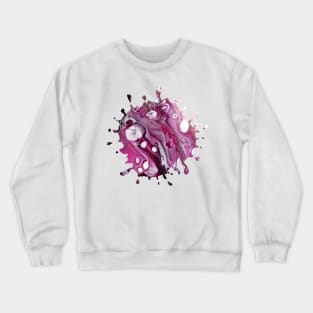 Pink/Purple Acrylic Pour Painting Crewneck Sweatshirt